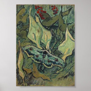 Affiche Empereur ou grand paon Moth Van Gogh Art