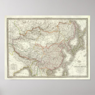 Affiche Empire Chinois, Japon - empire chinois et Japon