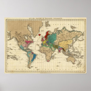 Affiche Empire de l'ANNONCE 1811 de Napoleon Bonaparte