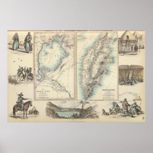 Affiche Empire russe en Asie orientale et occidentale