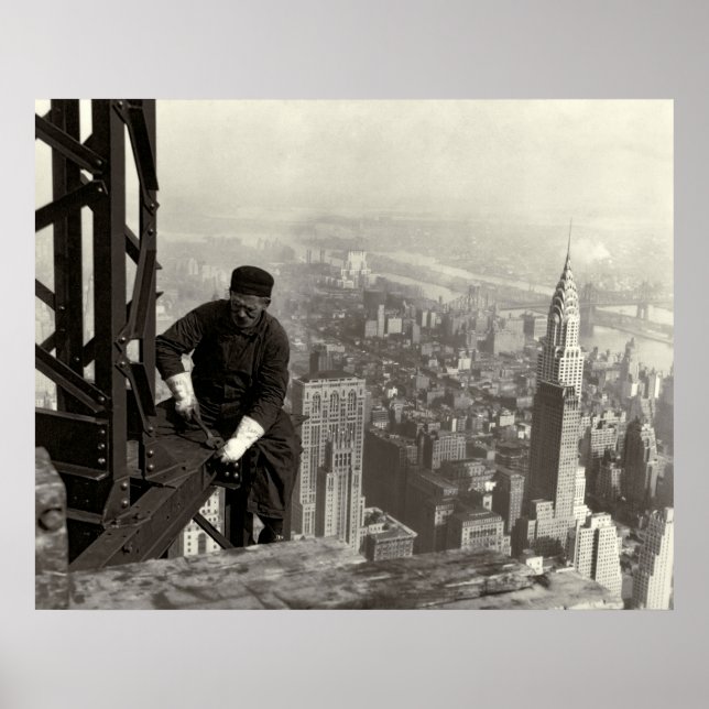 AFFICHE EMPIRE STATE BLDG IRON WORKER 1930 (Devant)