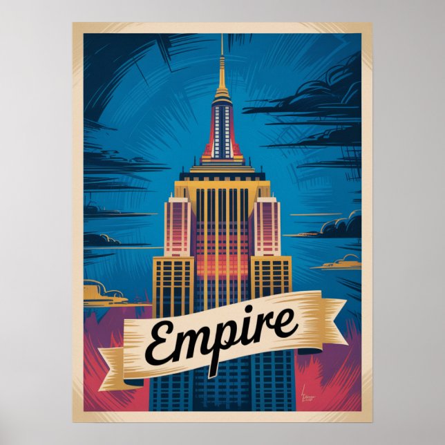 Affiche Empire State Building New York City (Devant)
