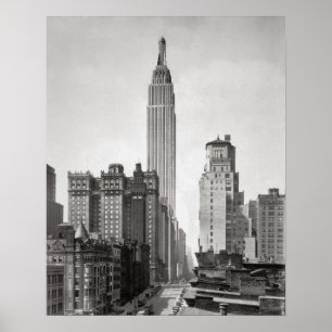 Affiche Empire State & Midtown Manhattan, 1931. Vintage