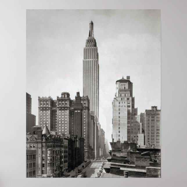 Affiche Empire State & Midtown Manhattan, 1931. Vintage (Devant)