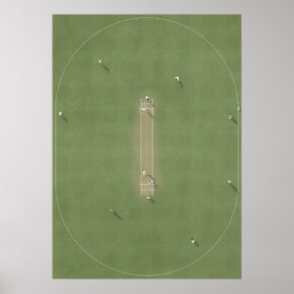 Affiche Emplacement de cricket illustré ci-dessus