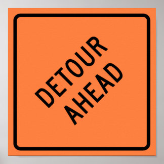 Affiche Emplacement de l'autoroute de construction de Deto