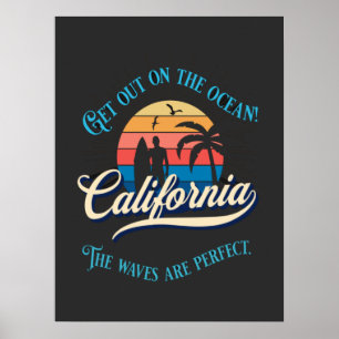 Affiche Emplacement d'été élégant en Californie