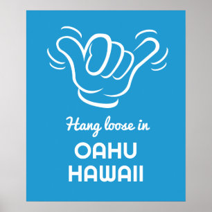 Affiche Emplacement personnalisé, texte et couleur Shaka