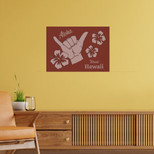 Affiche Emplacement personnalisé, texte et couleur Shaka
