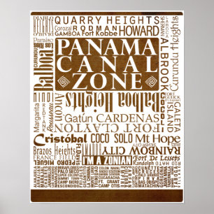 Affiche Emplacements de PCZ sur le vieux papier avec la