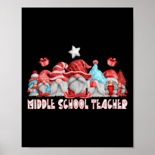 Affiche Emploi D'Enseignant Du Moyen-Âge Noël Gnome Ck To 