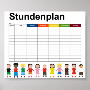 Affiche Emploi du temps enfants / Horaire