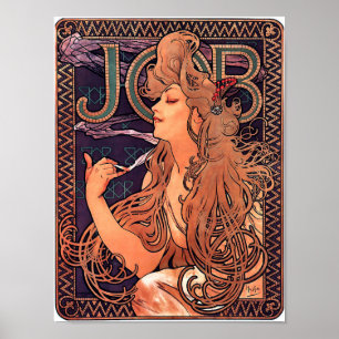 Affiche Emploi publicitaire Art Nouveau vintage 1896 Mucha