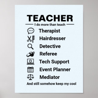 Affiche Emplois de professeur drôles