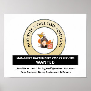 Affiche Emplois recherchés Embauche Personnaliser
