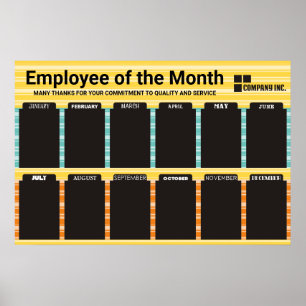 Affiche Employé de couleur personnalisé de l'affichage pho