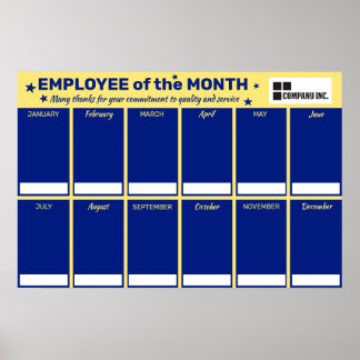 Affiche Employé de couleur personnalisé de l'affichage pho
