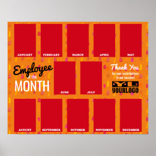 Affiche Employé de l'affichage photo du mois de la reconna