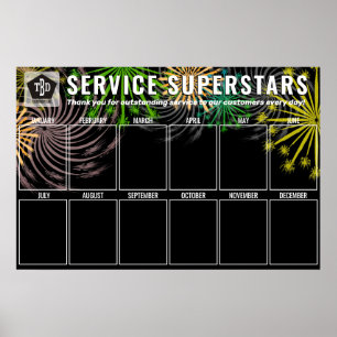 Affiche Employé de l'affichage photo Fireworks du mois