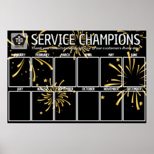 Affiche Employé de l'affichage photo Fireworks du mois