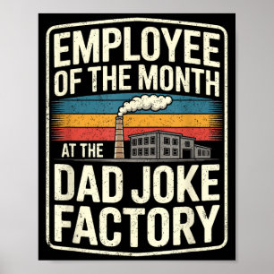 Affiche Employé du mois à la fabrique de blagues de papa