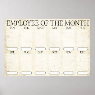 Affiche employé du mois affichage pour les photos 4x6