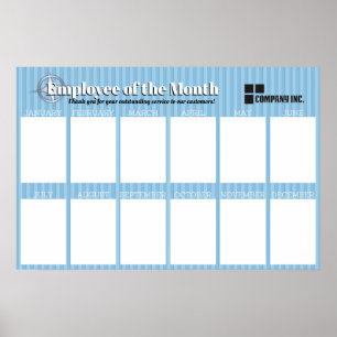 Affiche employé du mois affichage pour les photos 4x6