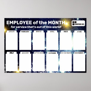 Affiche employé du mois affichage pour les photos 4x6