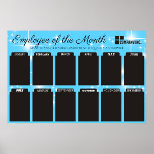 Affiche employé du mois affichage pour les photos 4x6