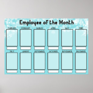 Affiche employé du mois affichage pour les photos 4x6