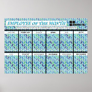 Affiche employé du mois affichage pour les photos 4x6