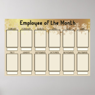 Affiche employé du mois affichage pour les photos 4x6