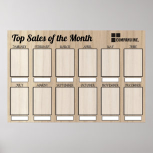 Affiche employé du mois affichage pour les photos 4x6