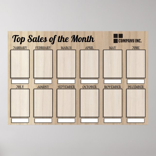 Affiche employé du mois affichage pour les photos 4x6 (Devant)