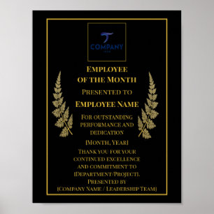 Affiche Employé du mois Reconnaissance personnalisée d'ent