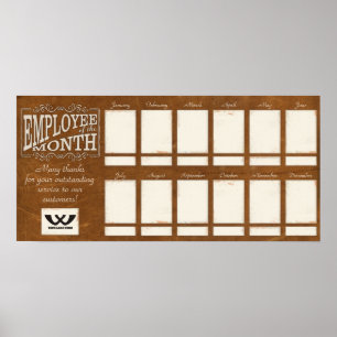 Affiche Employé en cuir du mois affichage photo