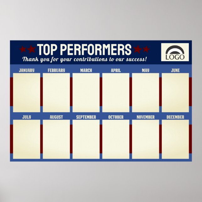 Affiche Employé le plus performant du mois de l'affichage  (Devant)