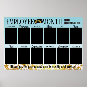 Affiche Employé photo de l'affichage de la reconnaissance