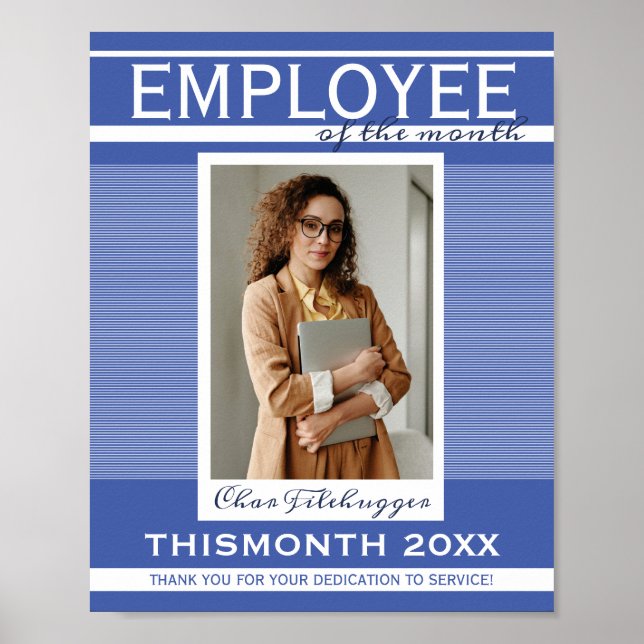 Affiche Employé photo personnalisé de la note de certifica (Devant)