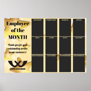 Affiche employé vedette du mois 5X7 affichage photo