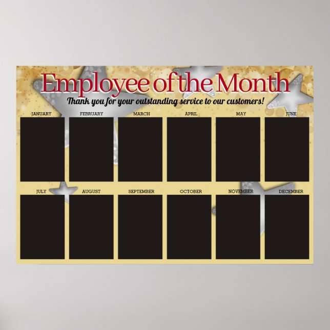 Affiche employé vedette du mois affichage photo (Devant)