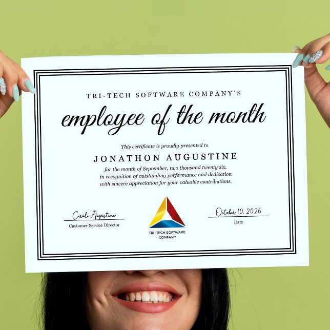 Affiche Employee of the Month Certificate (Créateur téléchargé)