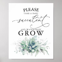 Emporter un bébé succulent - Panneau Baby shower v