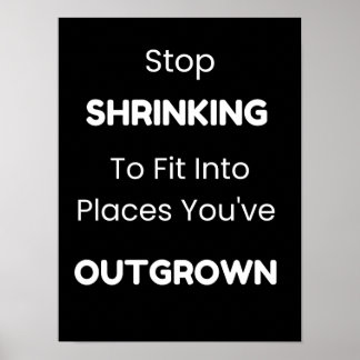 Affiche Empowering Self Growth Quote Minimalist