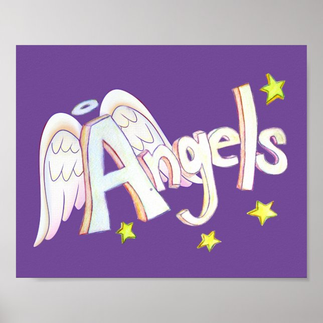 Affiche Empreinte de l'affiche d'Art Word Angels (Devant)