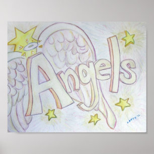 Affiche Empreinte de l'affiche d'Art Word Angels