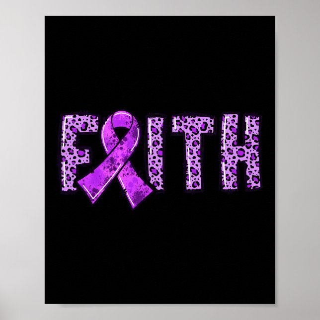 Affiche Empreinte de léopard Purple Ribbon FAIM Drogue ove (Devant)