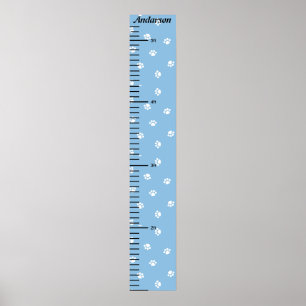 Affiche Empreinte de patte Cute Blue Baby Boy Graphique de