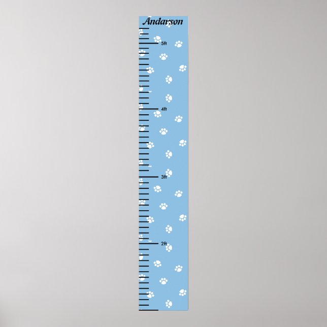 Affiche Empreinte de patte Cute Blue Baby Boy Graphique de (Devant)