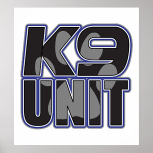 Affiche Empreinte de patte de l'unité K9 de la police